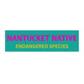 Bumper Sticker - "Nantucket Native: Endangered Species" Bright Teal Vinyl Decal